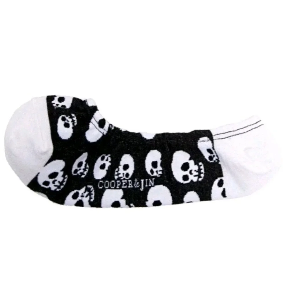 Cooper & Jin No Show Skull Socks Unisex No Slip NWOT
